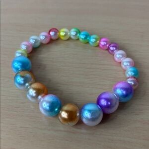 Multicolor Pearl Beaded Stretch Bracelet
